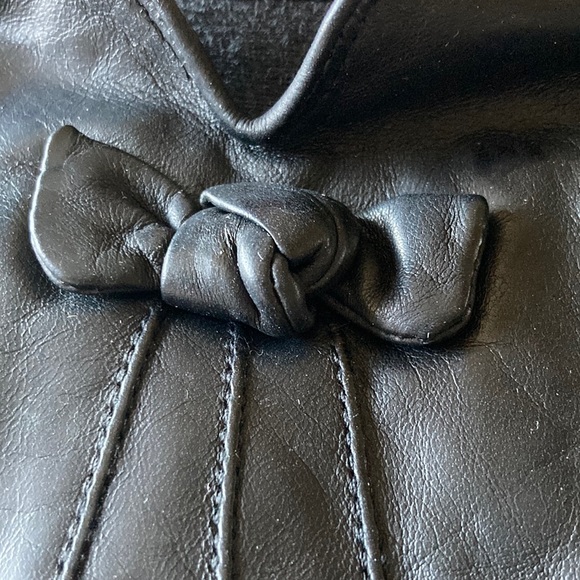 Lord & Taylor Black Leather Gloves - Picture 2 of 5